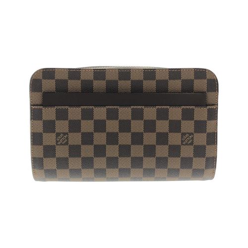 Louis Vuitton Ebene Coated Canvas Clutch Bag Pre-Owned
