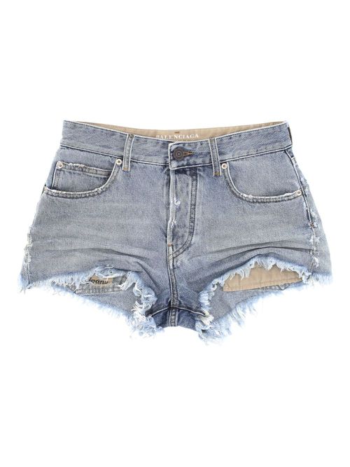 Balenciaga mini denim shorts - Blue