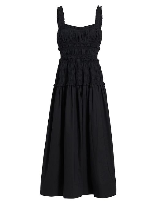 Women's Marianne Smocked Midi-Dress - Black