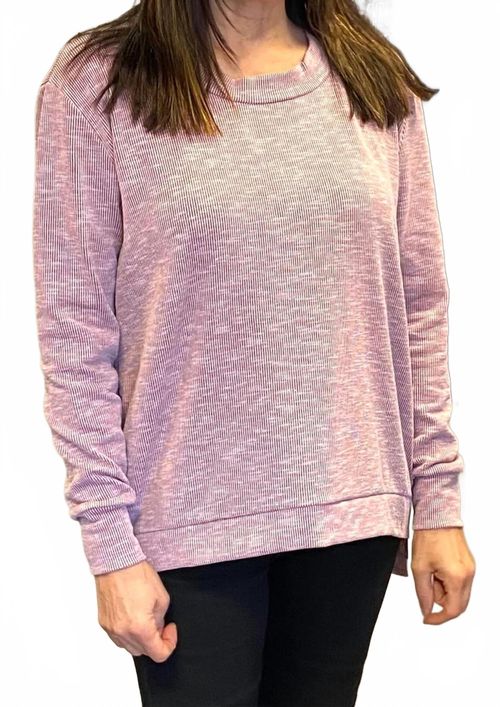 Zipper Detail Hi-Lo Top In Pink