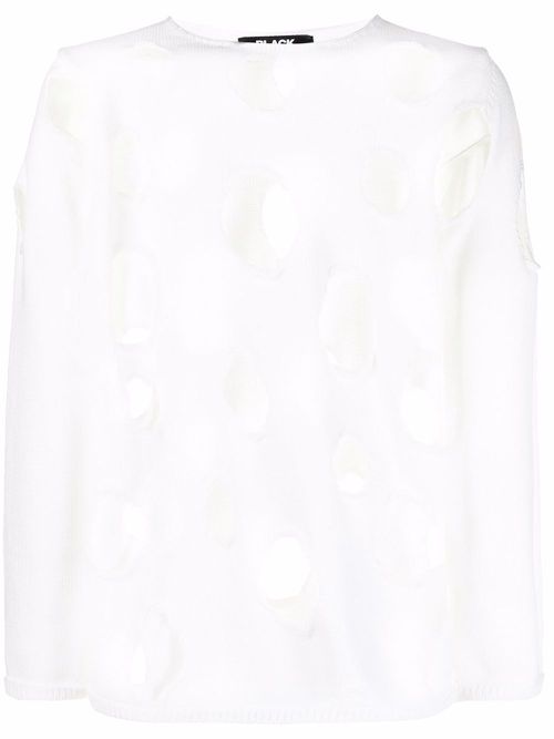Cut-out hole jumper - White