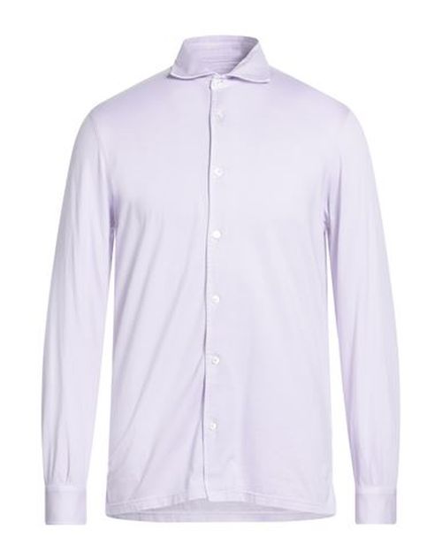 Man Shirt Lilac Size 36 Organic cotton