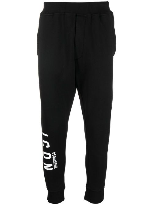 Icon logo-print track pants - Black
