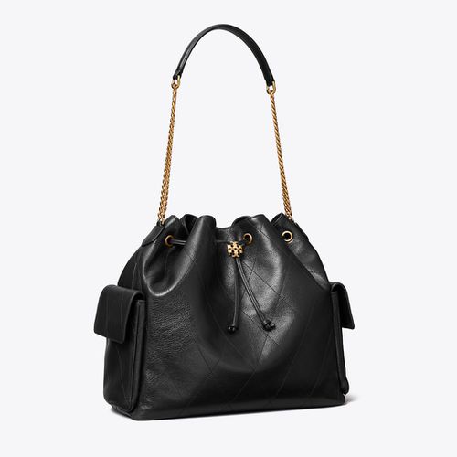 Women's Large Charlie Quilted Drawstring Shoulder Bag, One Size