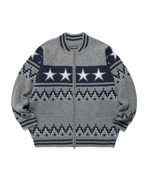 STAR COWICHAN KNIT CARDIGAN_GREY