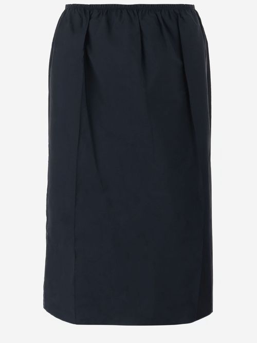 Tailored Polyester Skirt — Navy
