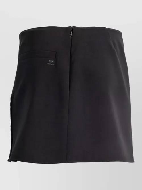 Courrèges - knee midi skirt nylon silk blend