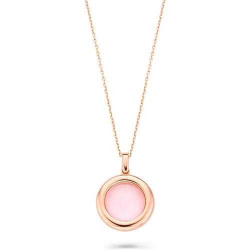 Orphelia ZH-7197/PI Ciondolo Donna Argento 925 Con Zirconi Rosa E Oro - Gioiello Eletto, Taglio Brillante