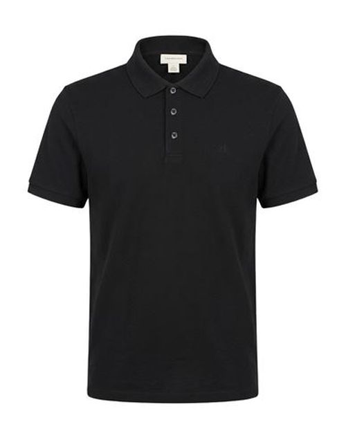 Man Polo shirt Black Size L Cotton, Polyester