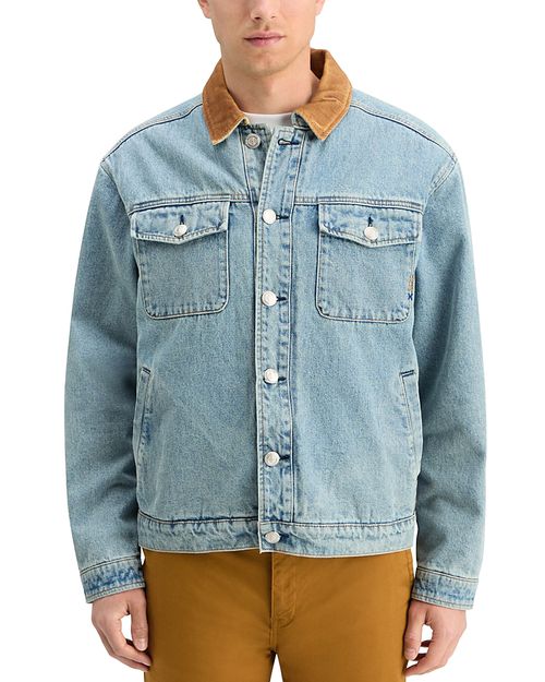 Corduroy Collar Denim Jacket