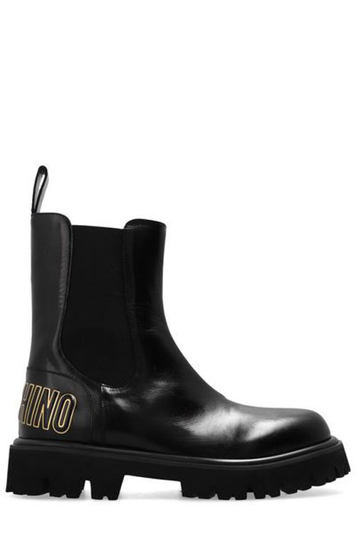 Moschino Logo Lettering Chelsea Ankle Boots