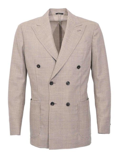 Double-breasted Prince of Wales jacket