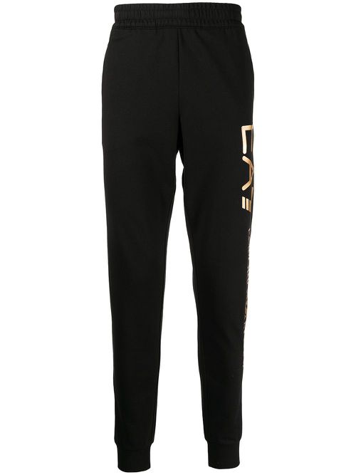 Logo-print track pants - Black