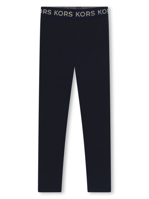 Logo-waistband skinny leggings - Blue