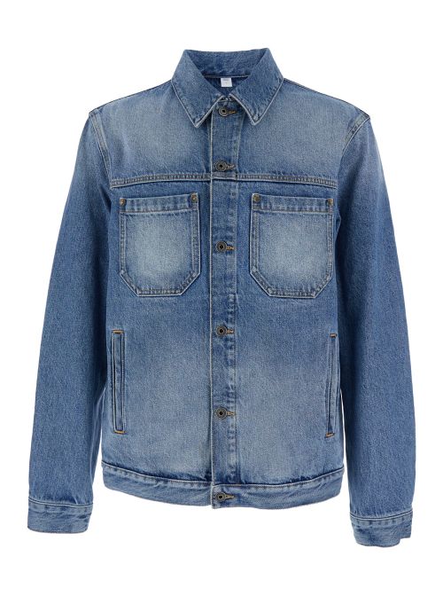 Cotton Denim Jacket — Blue