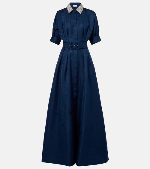 Cielo beaded silk shirt dress