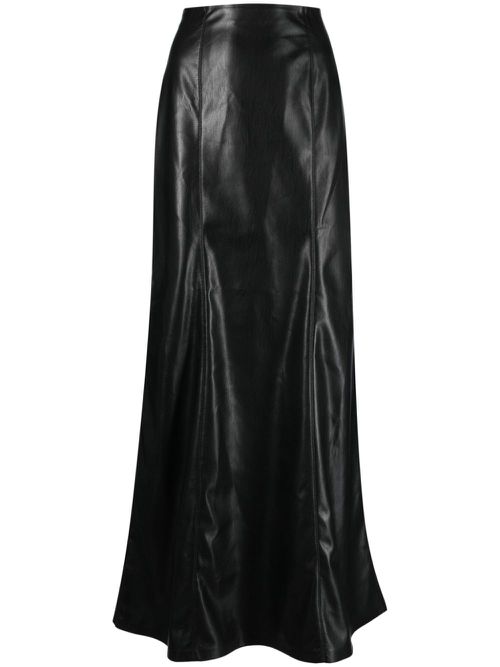 Carlotta faux-leather maxi skirt - Black