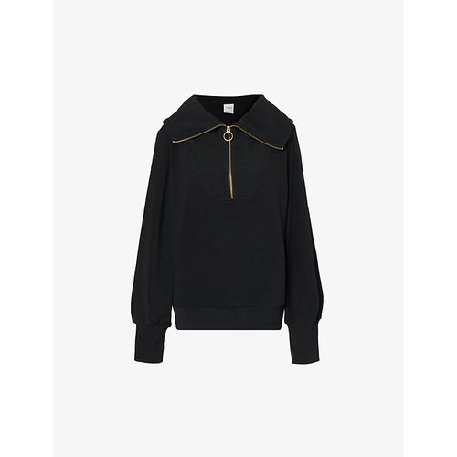 Womens Black Vine Relaxed-fit Cotton-blend Sweatshirt 
