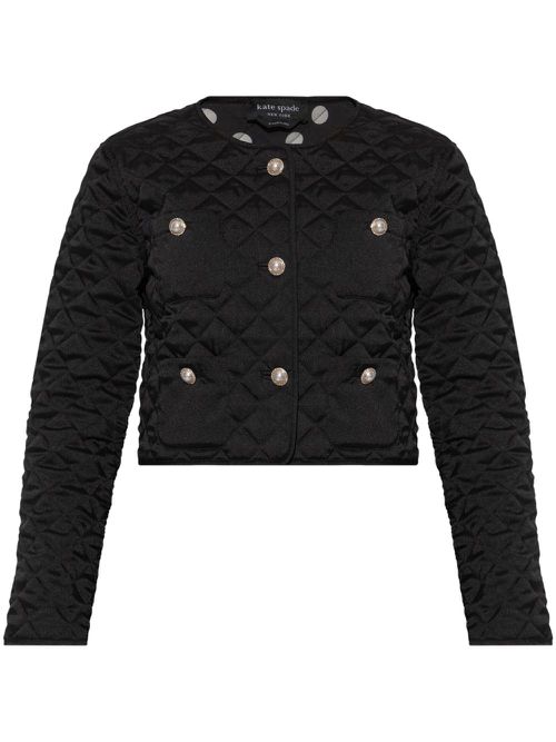 Diamond-quilted jacket - Black