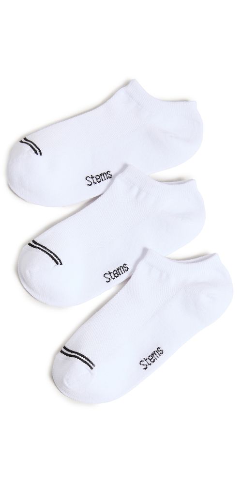 Three Pack Training No Show Socks White X 3 One Size