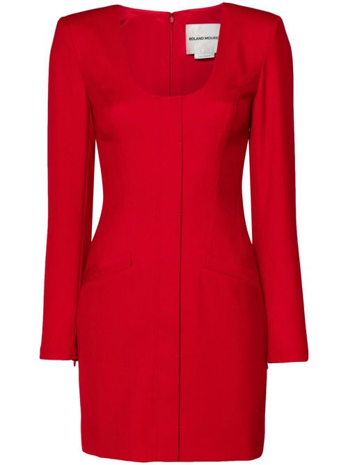 Tailoring mini dress - Red