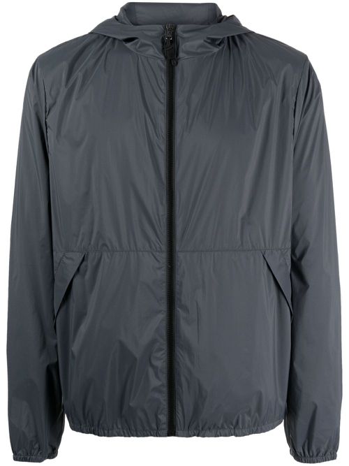 Zip-up hooded windbreaker jacket - Grey