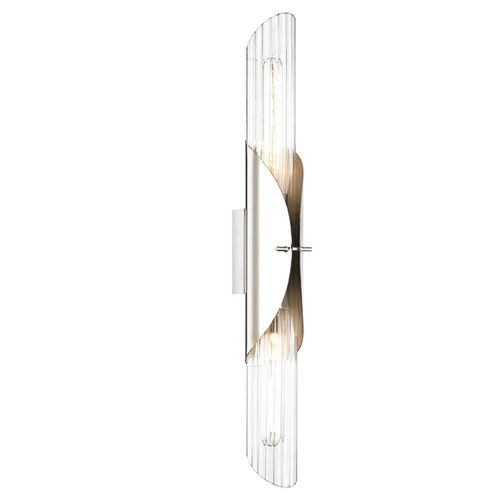 Polished Nickel Two Light Wall Sconce from the Lefferts Collection
