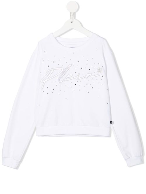 Embroidered-logo long-sleeved T-shirt - White