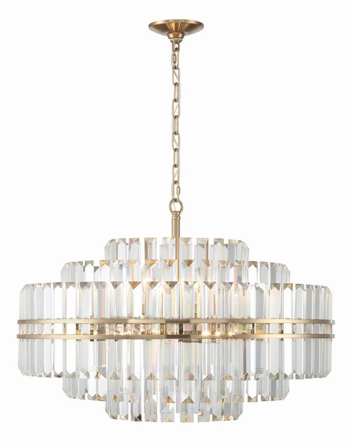Aged Brass 16 Light Chandelier from the Hayes Collection