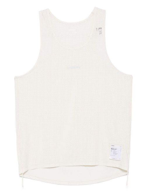 Satisfy logo-print tank top - Neutrals