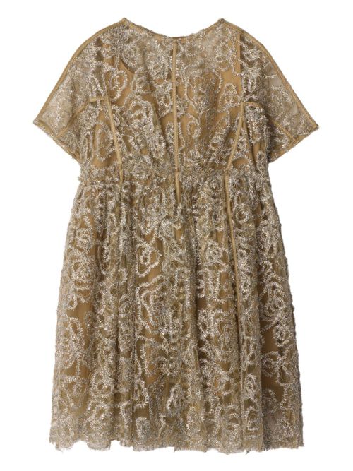 Metallic tulle dress - Neutrals