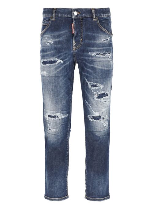 S.s. Medium Ripped Wash Cool Girl Cropped Jeans