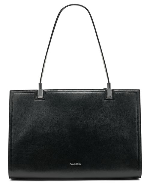 Verne Mixed Material Tote - Black/White/Grey