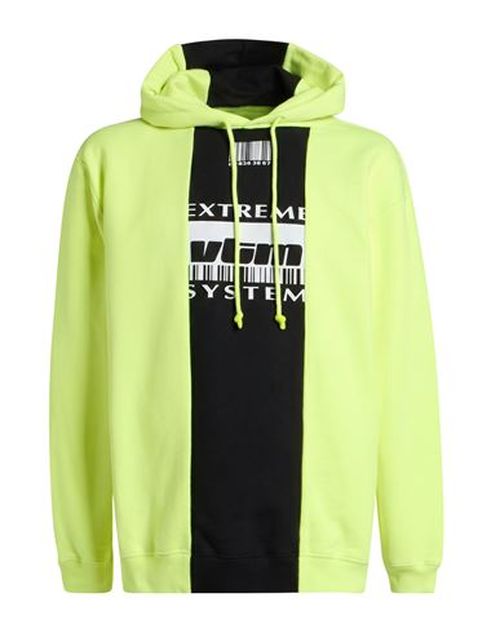 Man Sweatshirt Lime green Size XS Cotton, Polyester