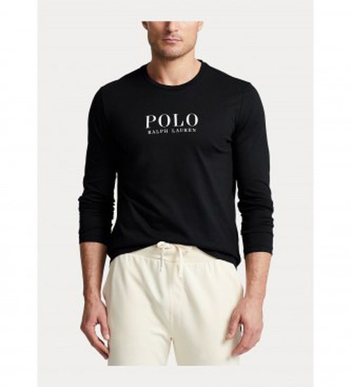 Polo Ralph Lauren for man. 714862600004 Crew RL T-shirt black (XL), Casual, Cotton, Long sleeve