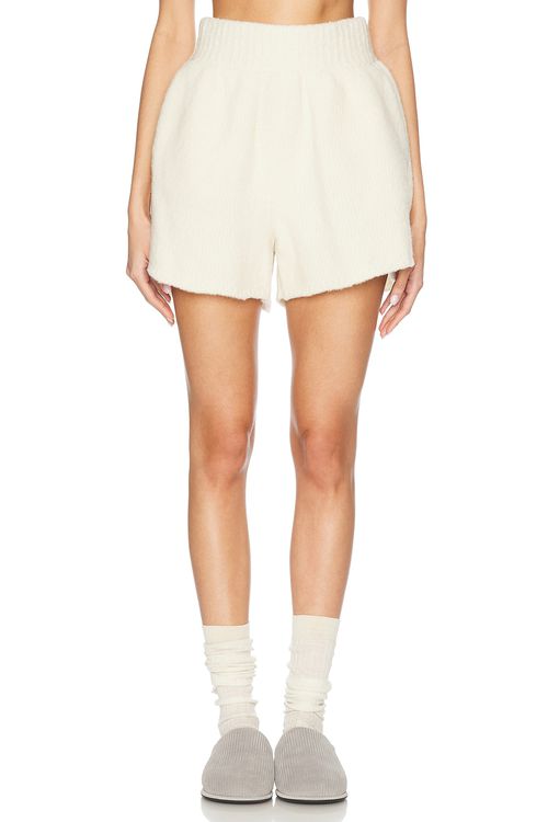 Aisling Camps Felted Boxer Short in Ivory - Ivory.  XS also in L
