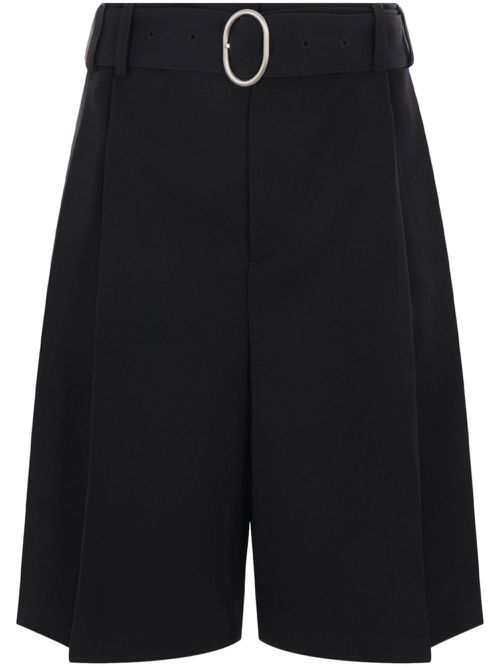 Gabardine bermuda shorts - Black