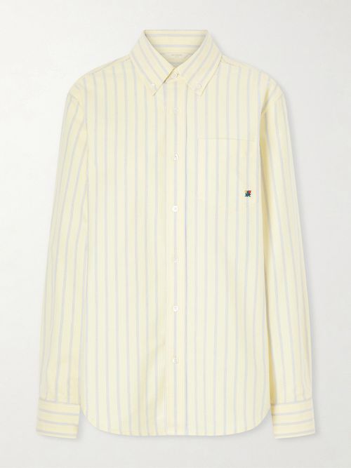 Striped Cotton Shirt - Yellow