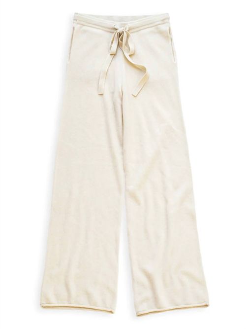 Women's Cashmere Wide Leg Pant In Cream