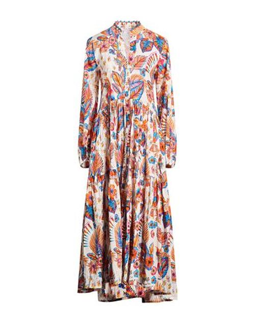 Woman Maxi dress Orange Size M Cotton