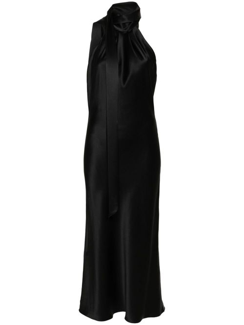 Moli satin maxi dress - Black