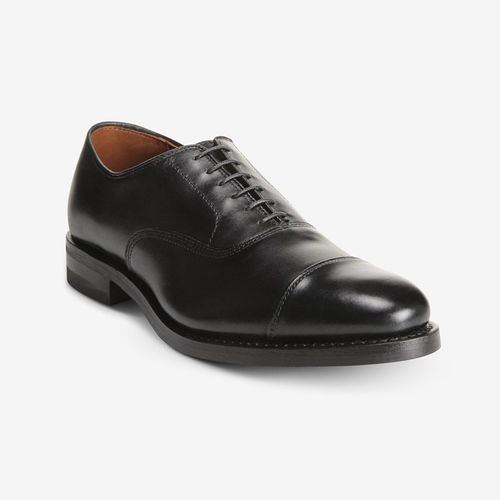 Park Avenue Cap-toe Oxford Dress Shoe with Dainite Sole in Black Leather