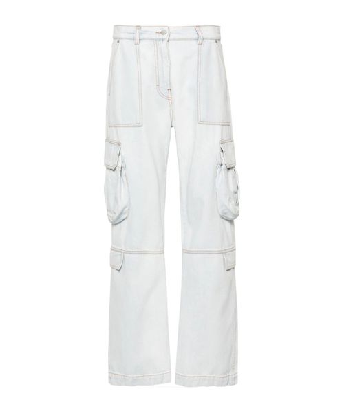 Mid-Rise Straight-Leg Cargo Jeans
