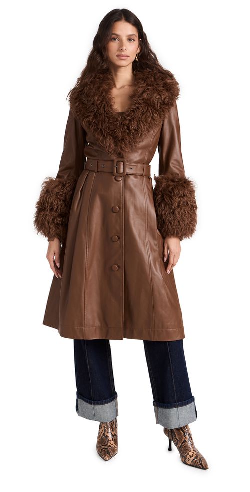 Foxy Shearling Trench Coat