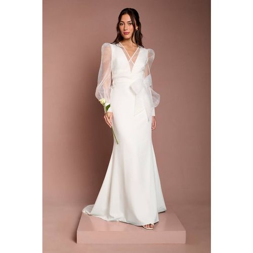 Coast Women's Organza Wrap Top in Ivory