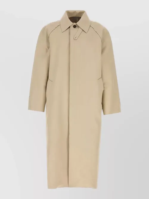 Balenciaga - cotton trench coat back vent raglan