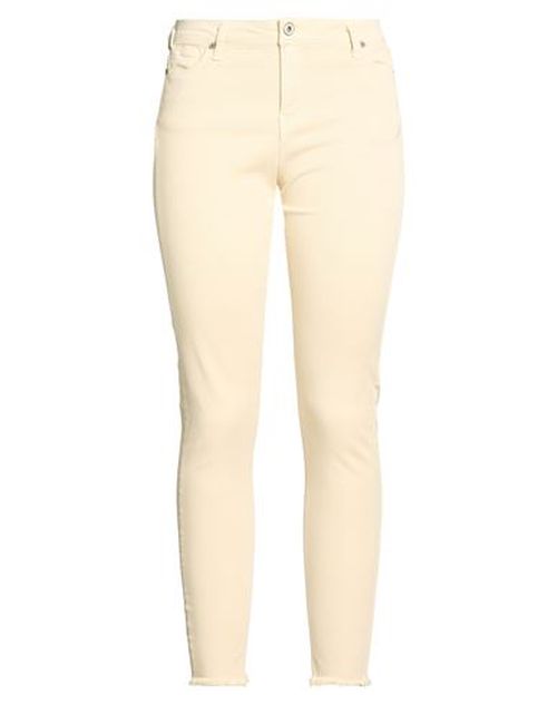 Woman Jeans Beige Size M Cotton, Polyester, Elastane