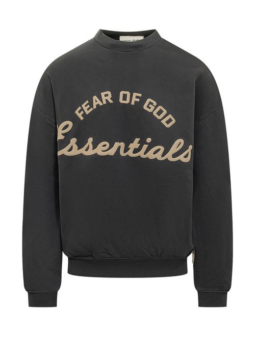 Black Graphic Crew Neck Sweatshirt