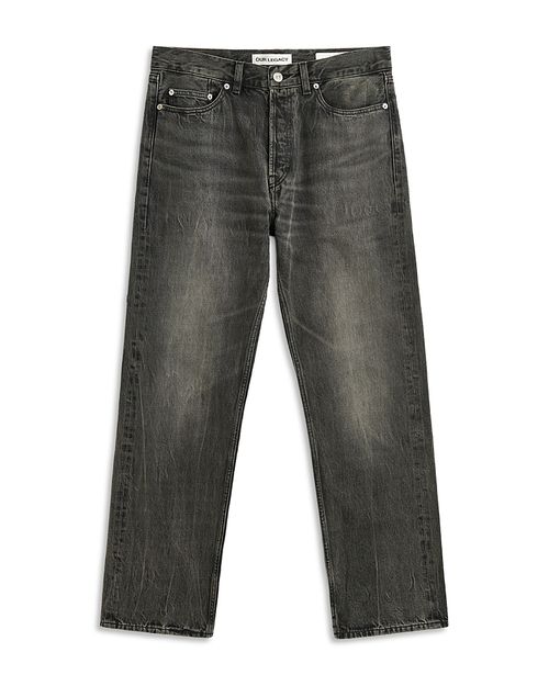 First Cut Regular Straight Fit Jeans in Graphite Wave Selvedge