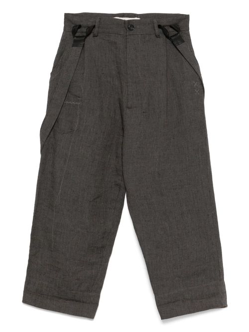 Cotton-blend trousers - Grey